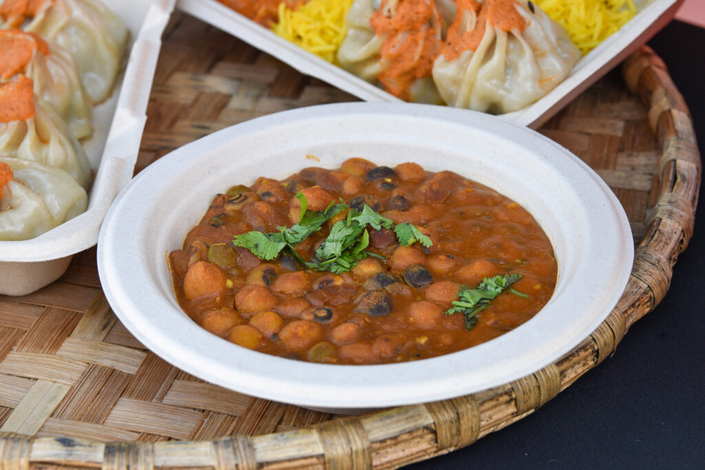 A bowl of vegan chili