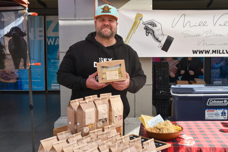 Mill Valley Pasta Co. stand at Ferry Plaza Farmers Market stand