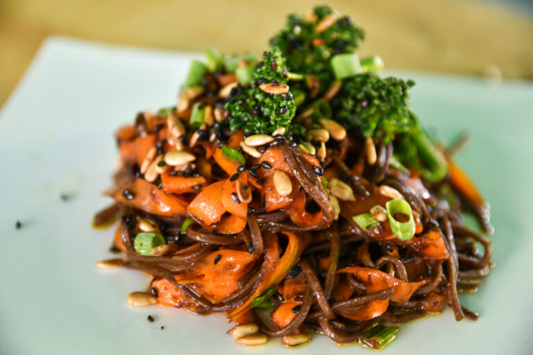 Miso Soba Noodles with Seasonal Veggies